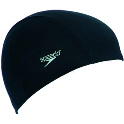 Speedo badmuts polyester zwart - zwemaccessoire voor volwassenen.