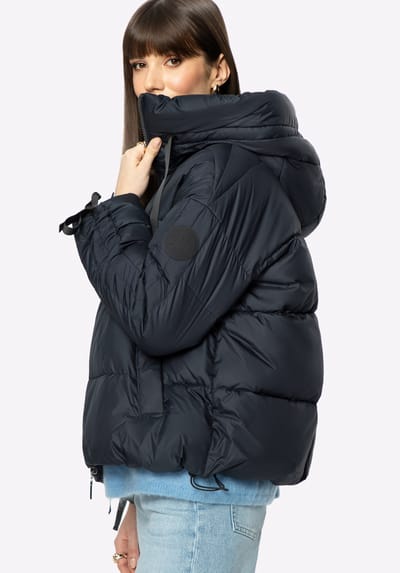 Wittchen Dames oversized gewatteerde jas met manchetten aan de mouwen