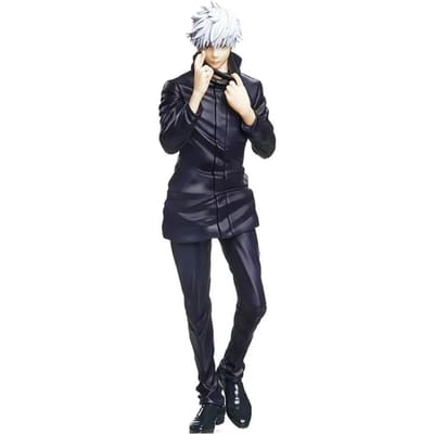 Figurine Anime Jujutsu Kaisen Gojo Satoru Statue Anime Figurine d'Action en PVC Modèle de Collection Jouets Ornement pour Enfants Poupée black