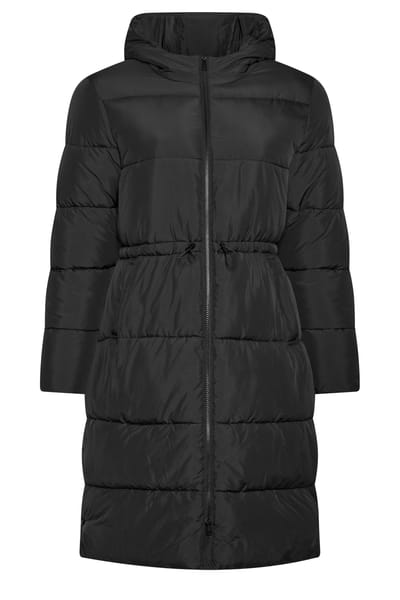 Yours Zwarte Lange Pufferjas Size 42