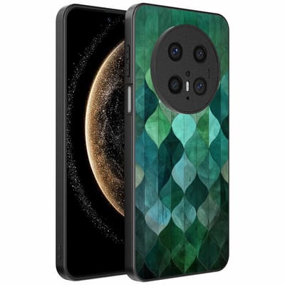 Geschikt voor Huawei Mate 70 Telefoonhoesje met Groene Bladeren Opdruk - TPU Backcover Case Green Leafs Design - Groen - Smartphonica geschikt voor Huawei Mate 70