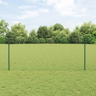vidaXL - zeshoekig - gaasgek - met - palen - 50 - x - 1 - m - PVC-Coated - Staal - Groen