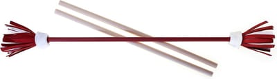 Acrobat Jongleerset Flower Stick Met Handstokken - Rood Schacht, Wit/Rood/Wit Bloem