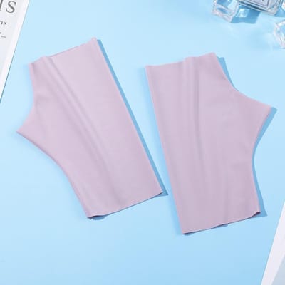Gants de Manucure Solaires pour Femmes Anti-Ultraviolets Été Style Fin Anti-Fuite Doigt Respirant Extérieur Conduite Soie Glacée Demi-Doigts average size white