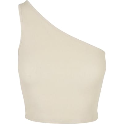 Urban Classics - Cropped Asymmetric Crop top - XS - Groen