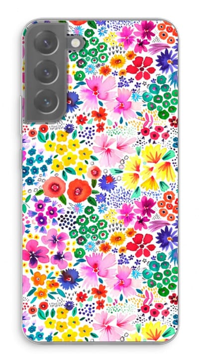 Case Company® - Hoesje geschikt voor Samsung Galaxy S22 Plus hoesje - Little Flowers - Soft Cover Telefoonhoesje - Bescherming aan alle Kanten en Schermrand