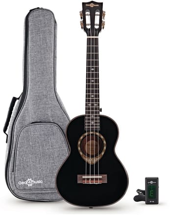 Archback Tenor Ukulele Pakket van Gear4music, Zwart