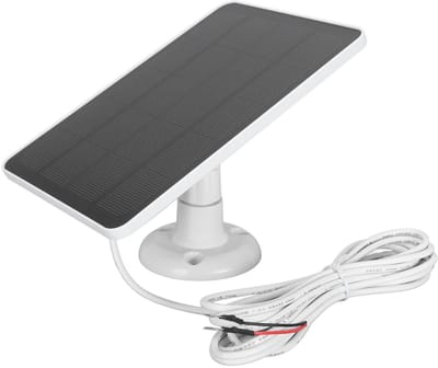 Allecto - Zonnepaneel voor Deurbelcamera - 10W Zonnepaneeloplader - 360° Verstelbare Beugel - 3,8 M Oplaadkabel - Voor Nest en Eufy Deurbel