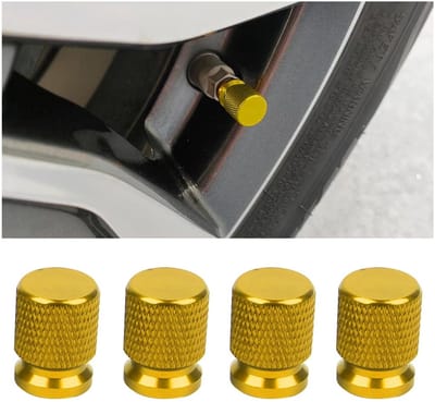 Dailygoods- Ventieldoppen 4 Stuks - Aluminium Ventieldoppen - Fijnmazige Stofdoppen - Universele Toepassing - 12 x 16 mm - Lichtgewicht en Duurzaam - Bandventieldoppen