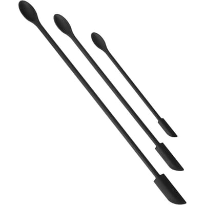 3 Stuks Mini Siliconen Spatel met Dubbele Kop Voor Dunne Pot Make-up Boter Cake Spatel Verlengde Pot Cake Crème Jam Schraper Spatel Set