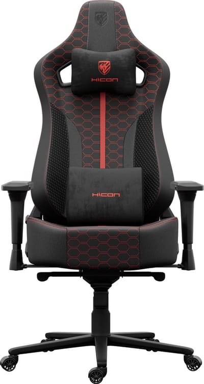 HICON® Gaming Stoel - Legend Serie Pottenza - Luxe Ergonomische Gamingstoel met 4D Armleuningen Rood