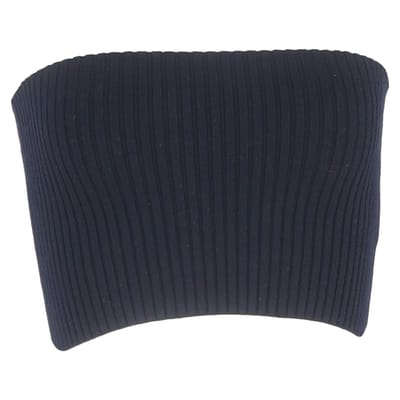 Chloé ribgebreide tube top in marineblauwe wol