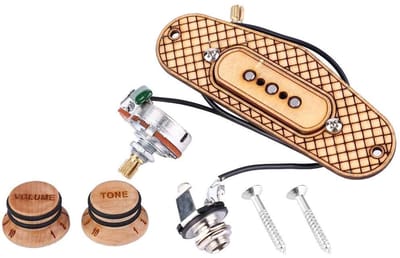 Allecto - Three String Cigar Box Guitar - Professionele Pickup - Multicolor - Hoogwaardige Geluid - Geschikt voor Gitaren - Duurzaam en Betrouwbaar