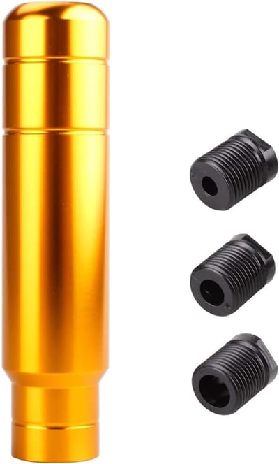 Schakelknop Auto - Versnellingspook Upgrade - Comfortabel Rijden - Universele Pasvorm Adapters - 5 Inch Lengte - Goud