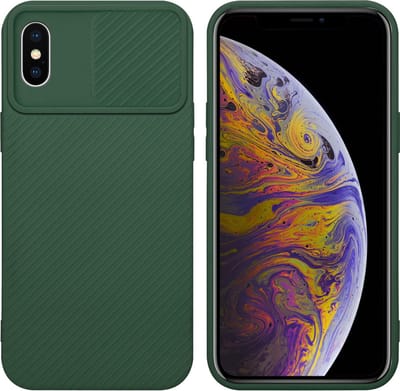 Cadorabo Hoesje geschikt voor Apple iPhone XS MAX in Bonbon Groen - Beschermhoes van flexibel TPU-silicone Case Cover en met camerabescherming