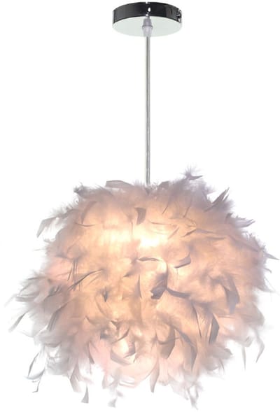 Hanglamp Modern Veren Lampenkap 24cm Kroonluchter voor Slaapkamer Zonder Gloeilampen