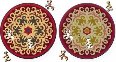 Dubbelzijdige Puzzel in hout Rose - 88 stukjes