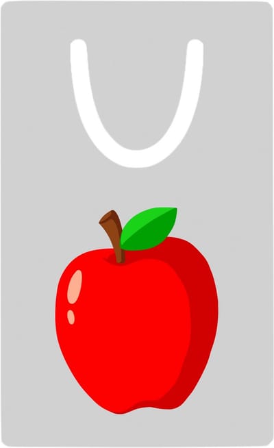 Hacebo® - Rode appel metalen boekenlegger - Appel - fruit liefhebbers - Fruit - vrucht - gezond eten Bladwijzer boekenleggers - 7.6 cm x 5cm