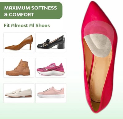 Dailygoody - Middenvoetkussens - Zachte gel-inlegzolen - Antislip en wasbaar - 4 stuks - Verlichting van pijn aan de middenvoet - Geschikt voor dames ...