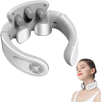 DVDSS® Nek massage apparaat - kantoor - Ontspanning - Nekmassageapparaat met 42°C Warmtetherapie - Grijs