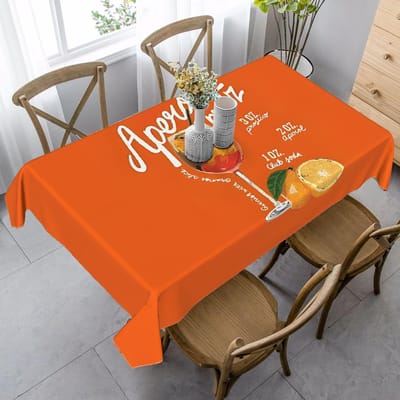 1 st De Aperol Spritz Collective Tafelkleed - Levendig Oranje Rechthoekig Tafelkleed voor Eetkamer, Kantoor & Boerderij Decor 100x145cm gray