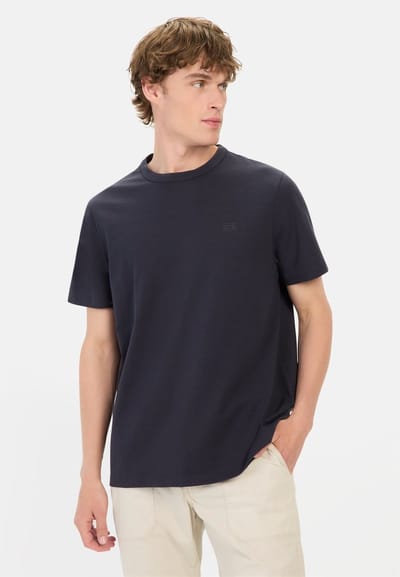 camel active Organisch T-shirt gemaakt van puur katoen - Maat menswear-M - Marineblauw