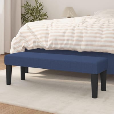 Zitbank Stof - Bedbank Voetenbank - Extra Zitplaats - Duurzame Stof - 100 cm - Blauw
