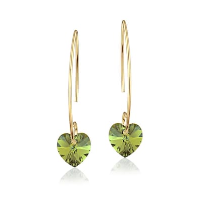 Montebello Oorbellen Liv HG33 - Swarovski Hart - 925 Zilver Verguld - Ø10mm - 35mm