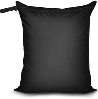 Reistas voor vuile was, waterdicht, voor baden, herbruikbare hangtas met ritssluiting, organizer, zwart, 40 cm x 50 cm