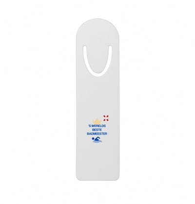 Hacebo® - 'S werelds beste badmeester metalen boekenlegger - Badmeesters - badmeesters - cadeau badmeester - zwemmen - zwemdiploma - cadeau - kado - gift - geschenk - vaderdag - lifeguard Bladwijzer boekenleggers - 12.7 cm x 3.2cm
