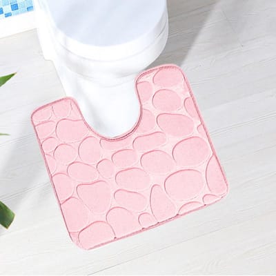 Toiletdeurmat Vloerkleed Mat Toiletvloermat U-vormige Vloermat Waterbestendige Mat Toilet Badkamer Vochtabsorberend Antislipmat 40 * 50cm
