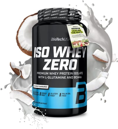 BioTechUSA Iso Whey Zero | Premium wei-eiwitisolaat | Grasgevoerd | Enzymvrij | Suiker- en glutenvrij, 908 g, Kokosnoot