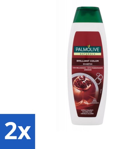 2 x Palmolive Naturals - Shampoo - Brilliant Color - Voor Gekleurd Haar - 350 ml - Gekleurd Haar - Haarkleur Behouden - Haar Beschermen - Haar Verzorgen - Haar Glans