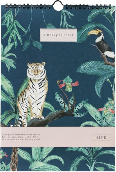 &INK - Verjaardagskalender - Jungle - Donkerblauw - Ongedateerd