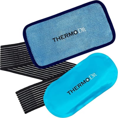 Gel Ice Packs - Warm en Koud Kompres met Zacht Fleece en Verstelbare Bandjes voor Knieën, Rug en Nek