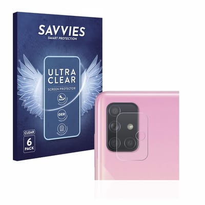 Savvies - Screenprotector voor Samsung Galaxy A51 (ALLEEN Camera Lens) - Folie Beschermfolie transparant 6 Stuks