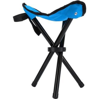 Camping Driepoot Kruk Draagbaar Opvouwbaar Lichtgewicht Camping Driepoot Zitje voor Wandelen Jagen Lopen black