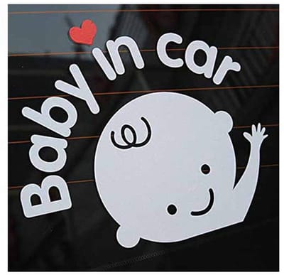 Dailygoods- Baby Aan Boord Sticker - Waterdicht - Zelfklevend - Vinyl - 13 x 16 cm - Sterke Visuele Impact - Autosticker