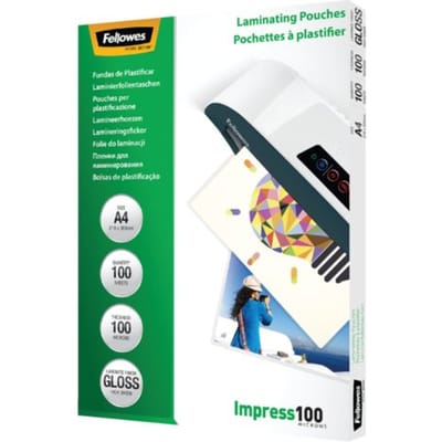 Lamineerhoes fellowes a4 2x100micron glans 100 Stuks