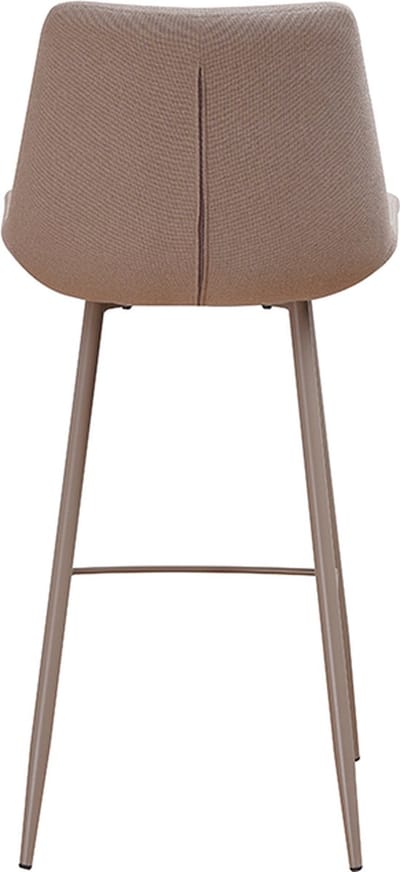 Bronx71® Scandinavische barkruk Maud gerecyclede stof taupe 74 cm - Barkrukken set van 2 - barstoel