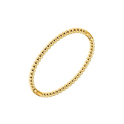 WeLoveSilver - chirurgisch stalen armband - goudkleurige bangle met bolletjes - 19 cm