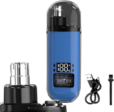 Oor Neus Trimmer - Gezichtsverzorging Apparaat - Netjes Verzorgen - Stil en Zacht - 90 Min Gebruik - Blauw
