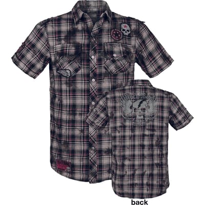 Rock Rebel by EMP - Rock Shirt met korte mouwen - Right Now - S tot 5XL - voor Mannen - rood-grijs-wit