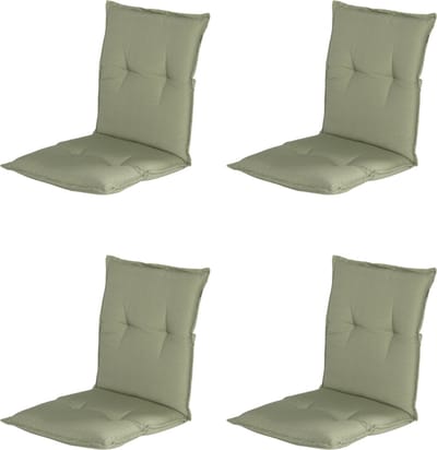 Hartman - Tuinkussen - Lage Rug - 4x - Groen - 100x50cm - Standenstoel