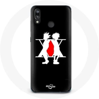 Case voor Huawei P20 Lite Hunter x Hunter Manga Logo Zwarte Achtergrond zwart