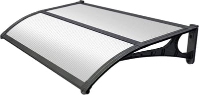 Luifel - Overkapping - Bescherming Deur - Polycarbonaat Dak - 100x135cm - Wit