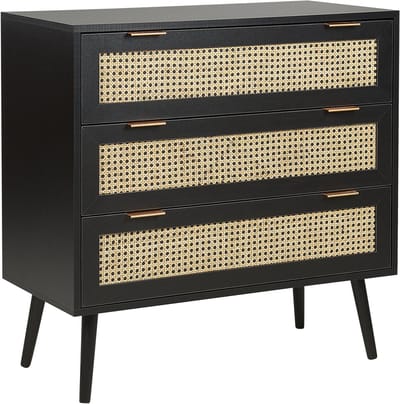 OPOCO - Commode - Zwart - Rotan