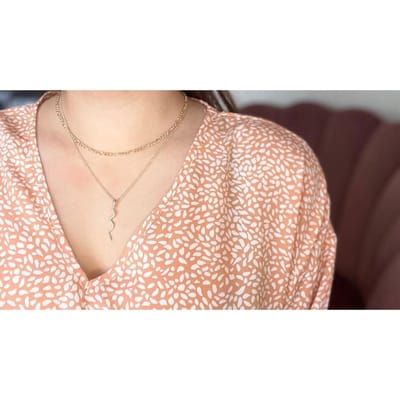 Slangen ketting 2 laags | goud gekleurd