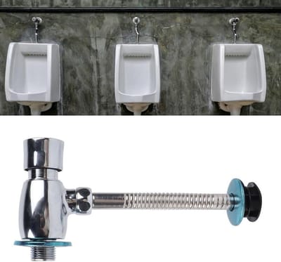 Urinoir Spoelklep - Drukknop Spoeler - Water Besparen - Handmatige Bediening - Legering - Zilverkleurig
