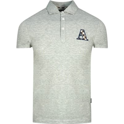 Aquascutum Check A Logo grijs poloshirt